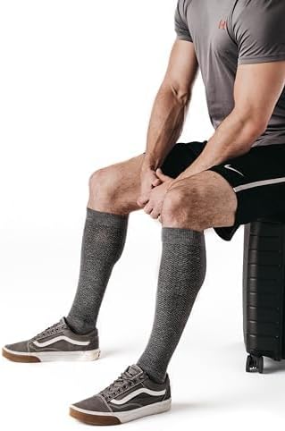 Men's Graduated Compression Over the Calf Socks - 2 & 3 Pairs - Comfort Fatigue Relief - Image 2