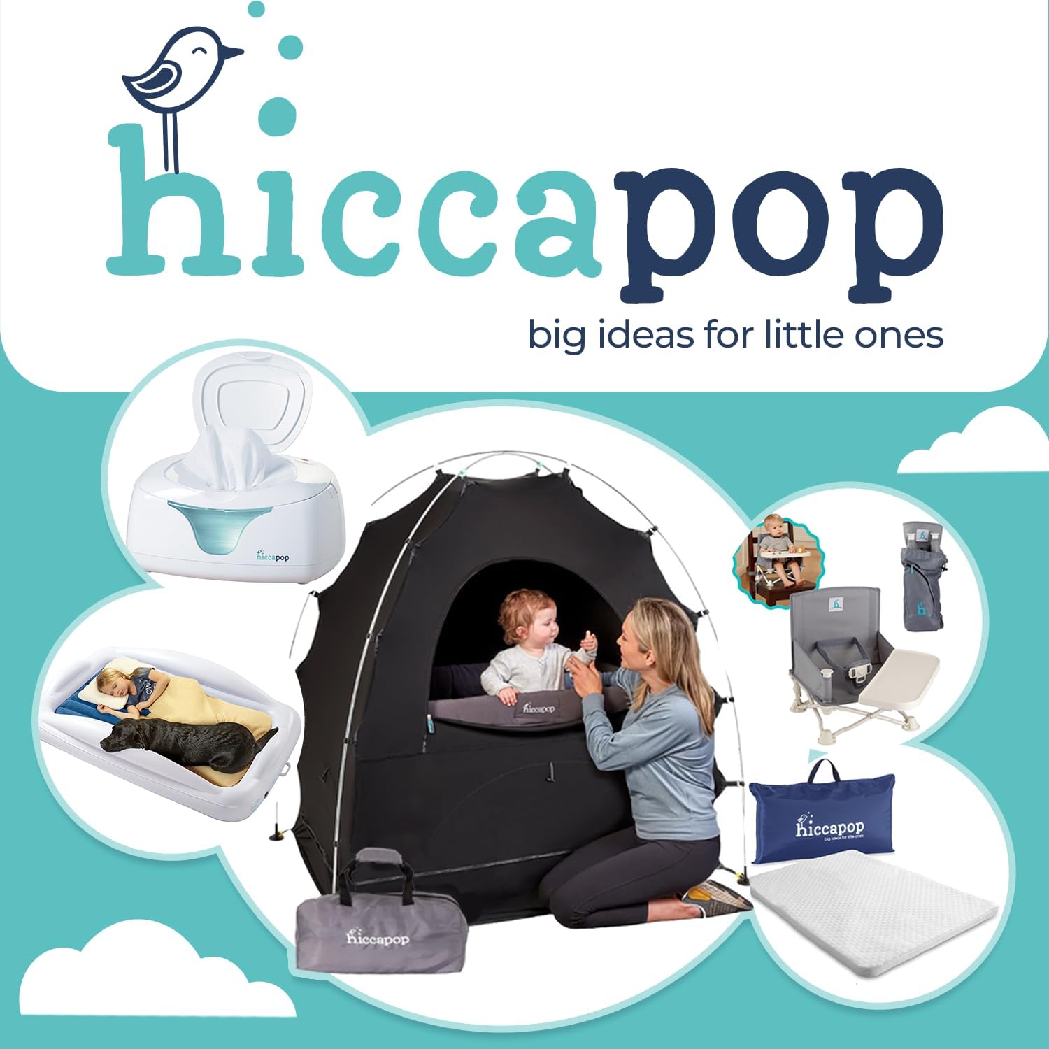 hiccapop Blackout Tent for Pack and Play, Patented Portable Crib Tent, Blackout Canopy Crib Cover, Sleep Pod for Kids, Pack and Play Tent, Black - Image 7