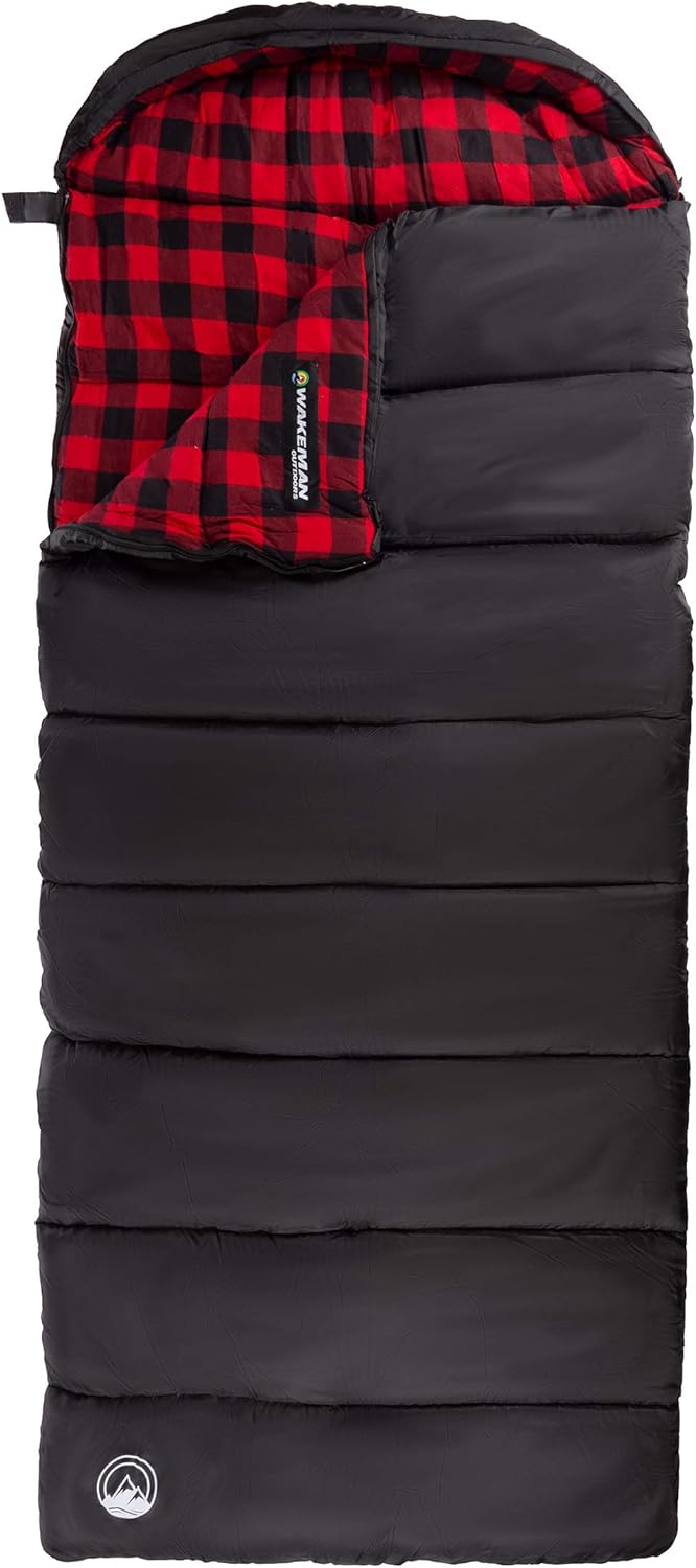 Sleeping Bag - 32F Comfort Rated 3-Season Envelope-Style Sleep Bag with Hood for Backpacking, Hiking, and Camping by Wakeman - Image 9